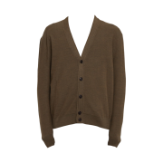 Lemaire Merino Blend Twisted Cardigan Mustard Chine