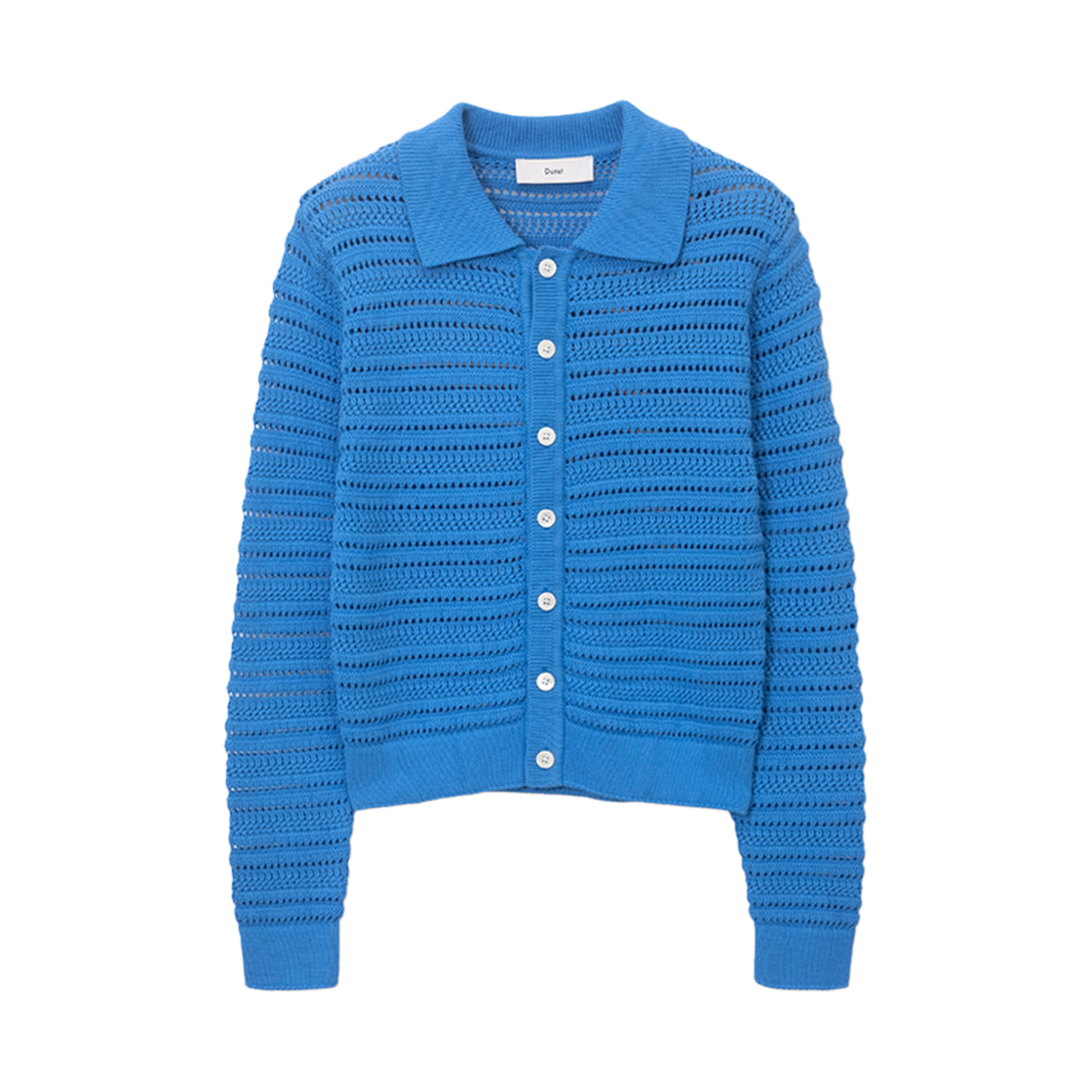 던스트 유니섹스 오픈 칼라 가디건 블루