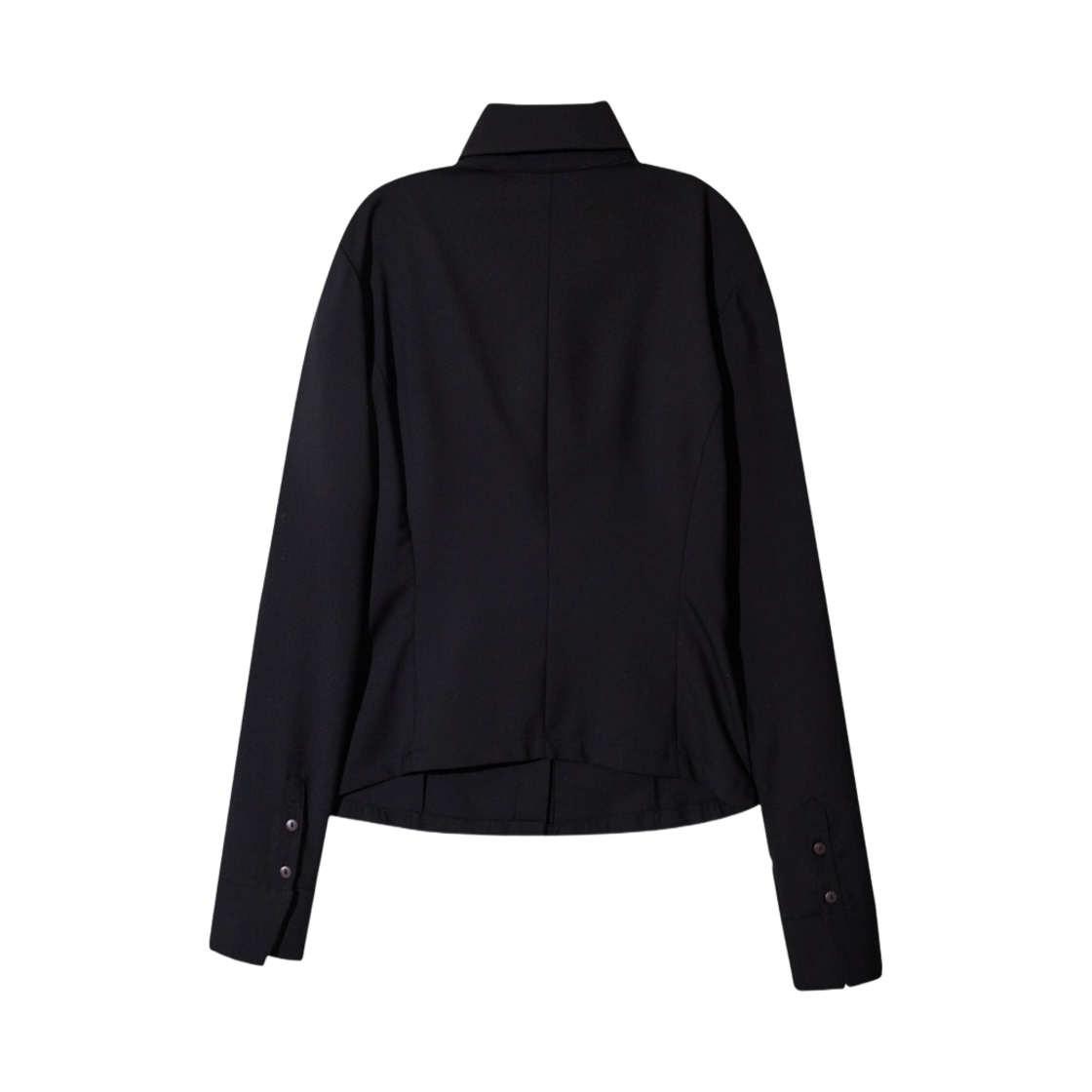 (W) 혜인 서 슬림 울 셔츠 블랙((W) Hyein Seo Slim Wool Shirts Black) - 2