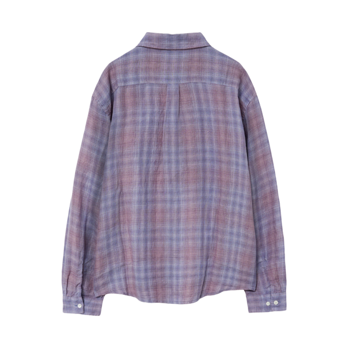 해칭룸 뮤지엄 셔츠 린넨 체크 퍼플(Hatchingroom Museum Shirt Linen Check Purple) - 2