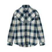 Wooyoungmi Western Check Shirt Blue - 25SS