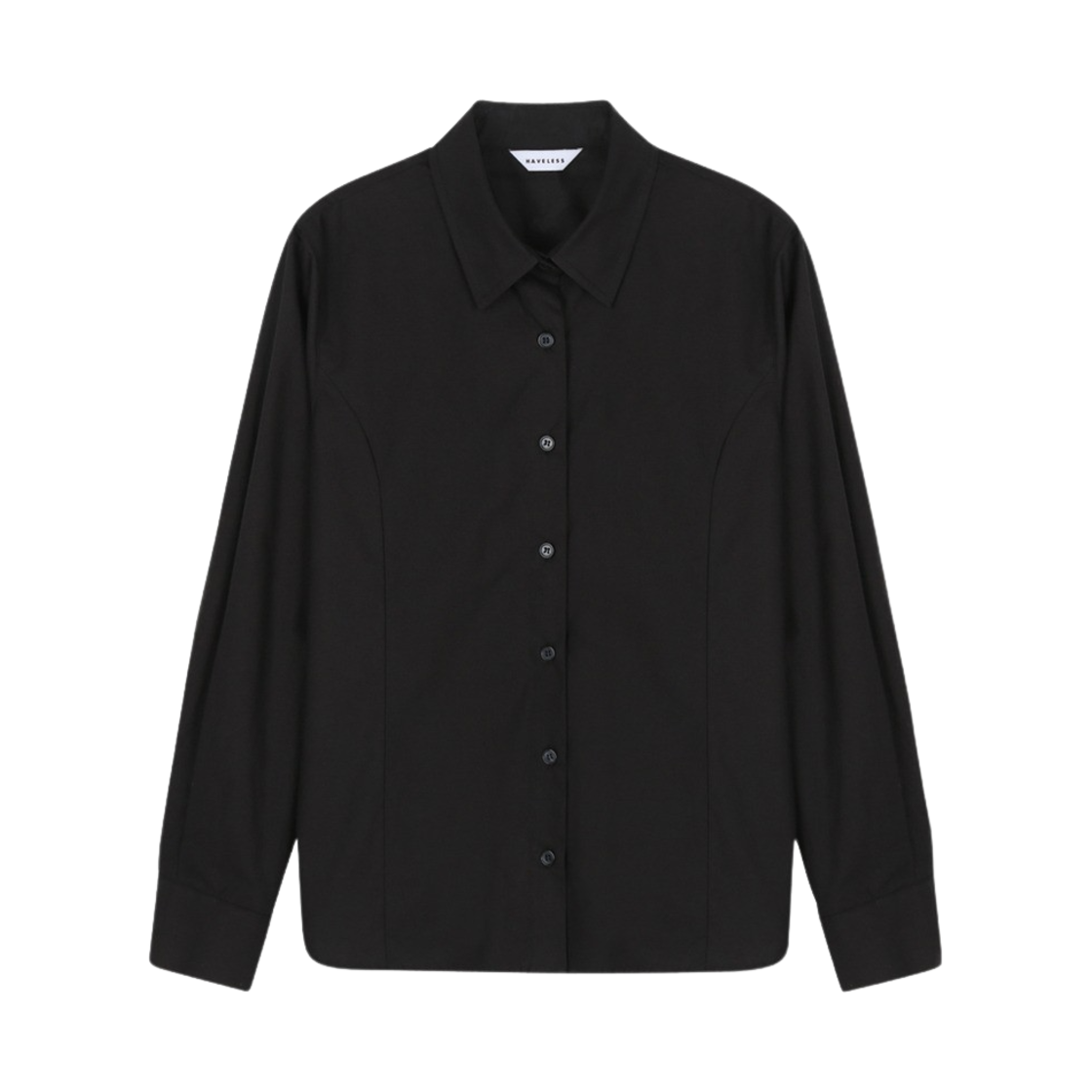 해브레스 우먼 베로나 클래식 코튼 셔츠 블랙(Haveless Women Verona Classic Cotton Shirt Black)