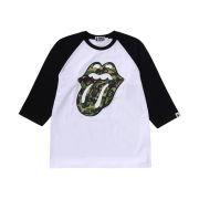 BAPE x The Rolling Stones 3/4 Sleeve T-Shirt Black