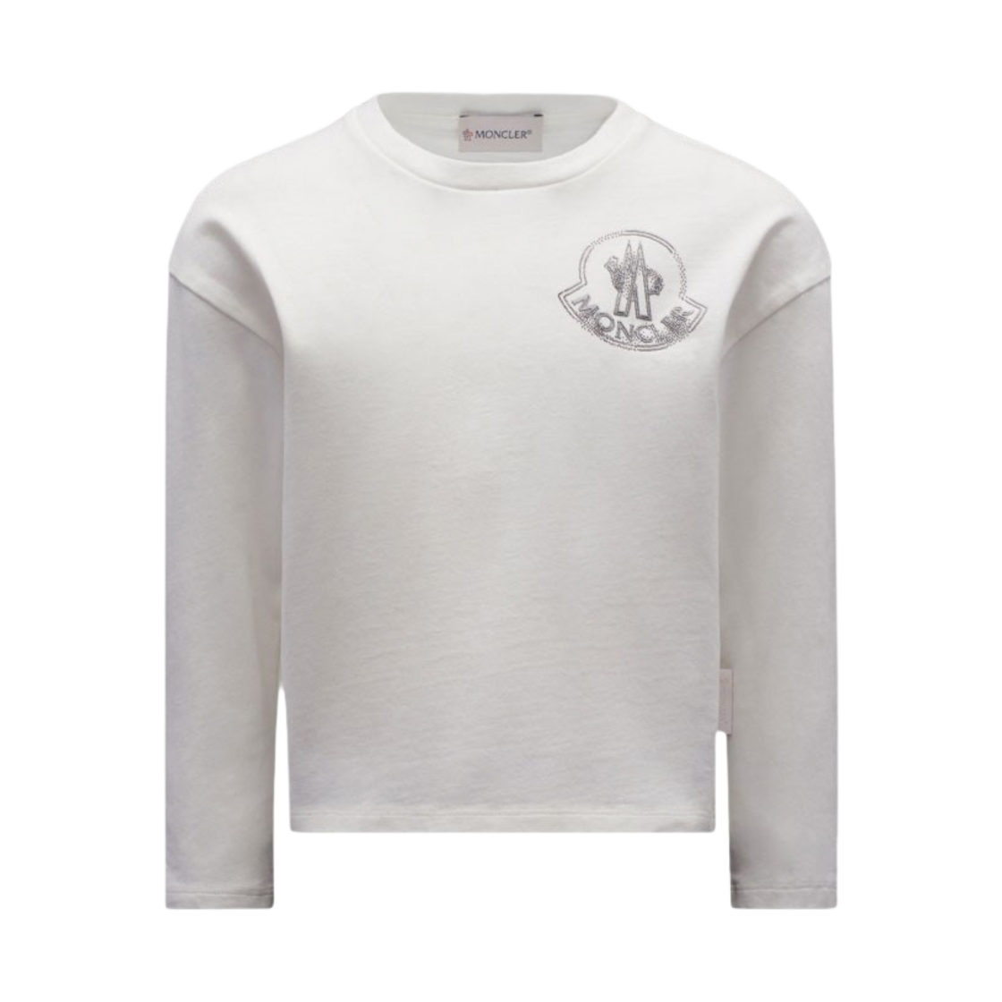 (키즈) 몽클레르 프린트 로고 롱 슬리브 티셔츠 밀크 화이트 - 22FW((Kids) Moncler Printed Logo Long Sleeve T-Shirt Milk White - 22FW) - 1