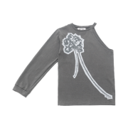 WET TAG Flower Unbalance Top Charcoal