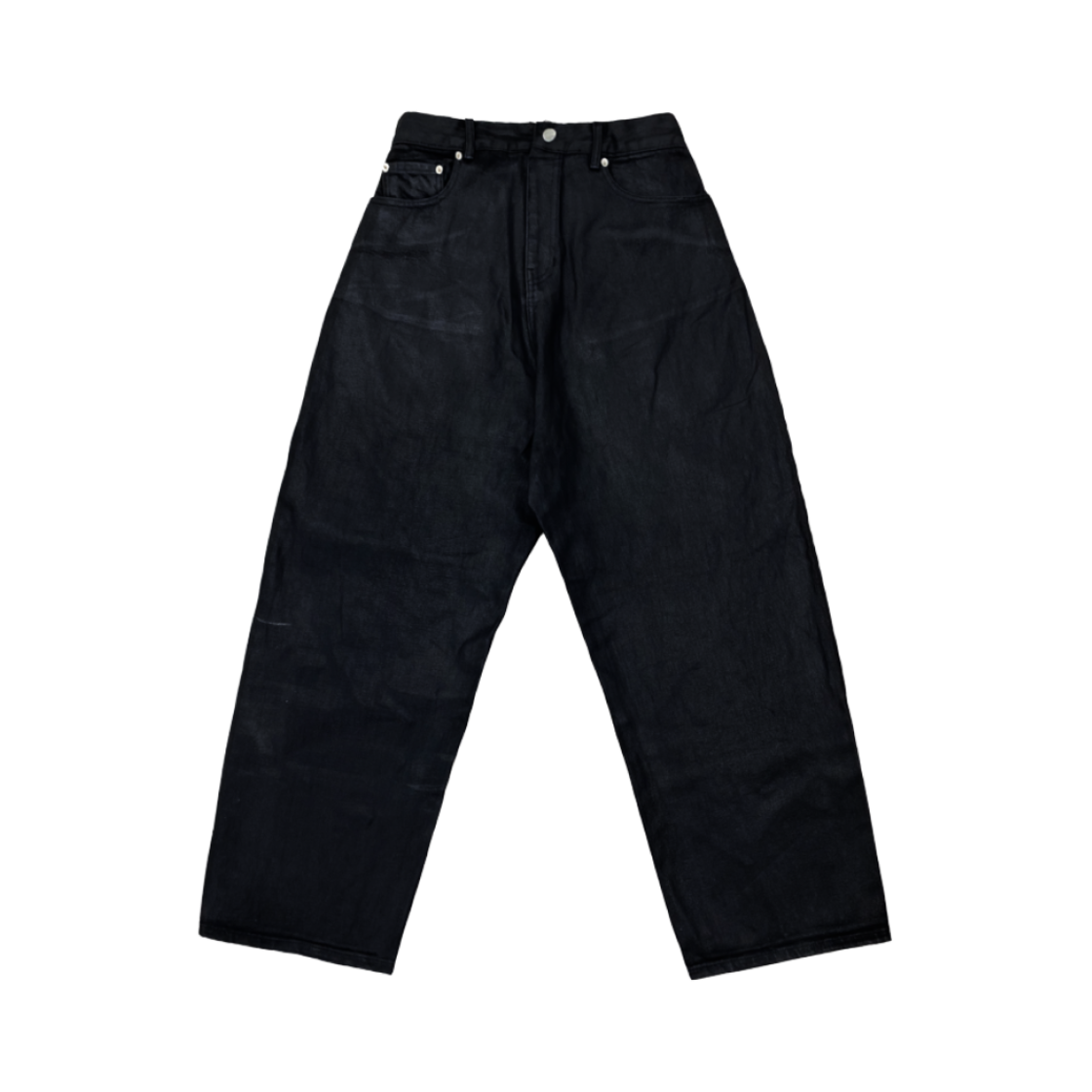 PG23SSMP02BK Project G/R Coated Backward Denim Pants Black