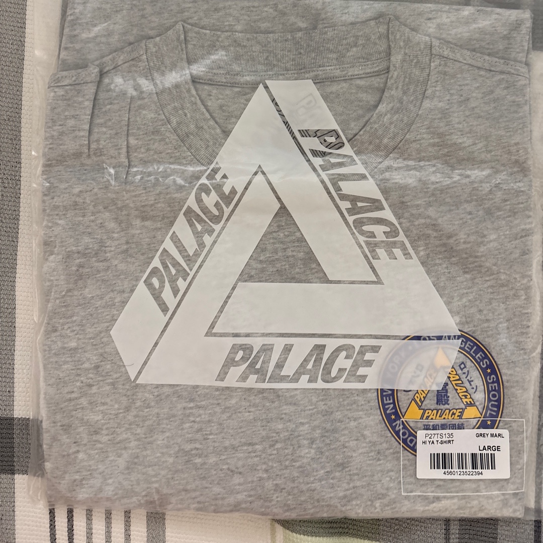 Palace Hi Ya T-Shirt Grey Marl - 24FW 착용 스타일
