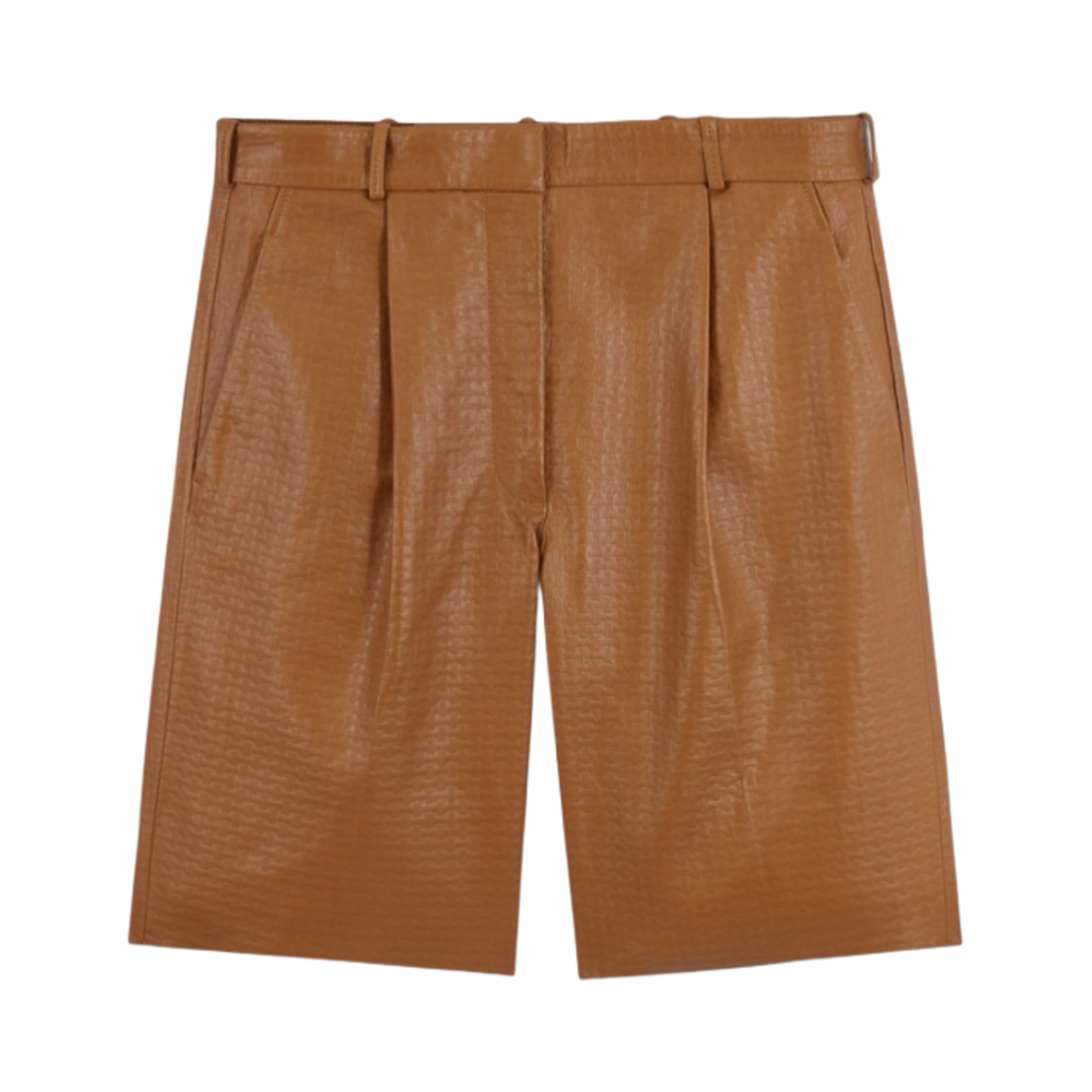 코스 엠보스드 레더 쇼츠 브라운(COS Embossed Leather Shorts Brown) - 1