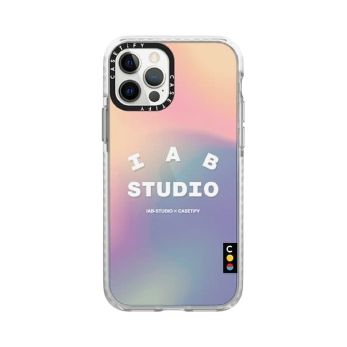 케이스티파이 x 아이앱 스튜디오 아이폰 로고 케이스 시어 무지개