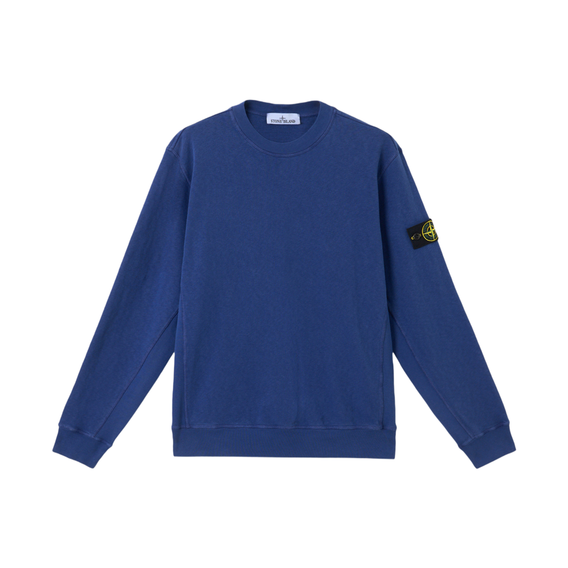 K1S1561000-20S0060-V0128 Stone Island 6100020 Malfile Fleece Old Effect Crewneck Sweatshirt with Slub Effect Marine Blue - 25SS