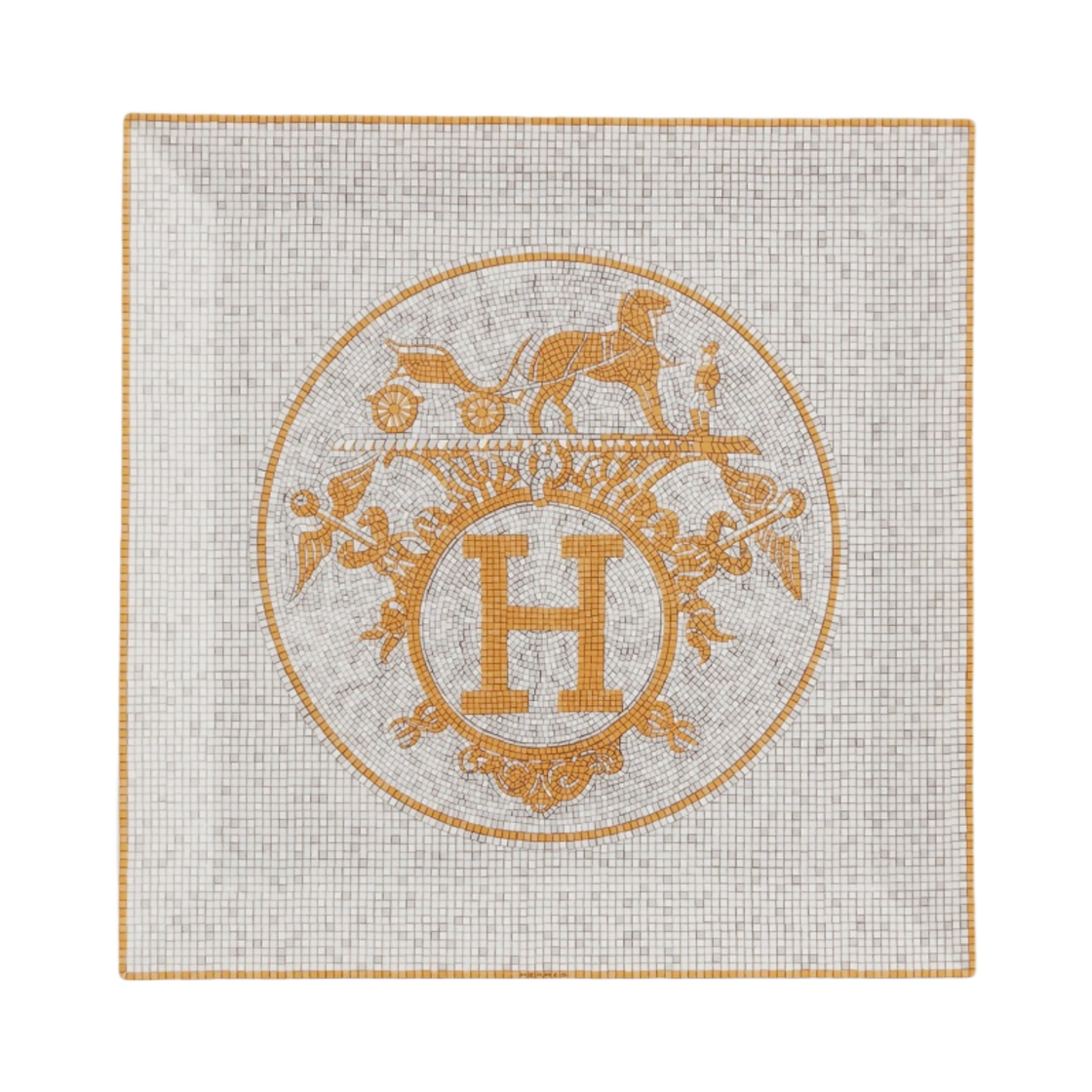 에르메스 모자이크 오 24 스퀘어 플레이트 넘버5 골드 (1개입)(Hermes Mosaique Au 24 Square Plate n°5 Gold (1 Plate))