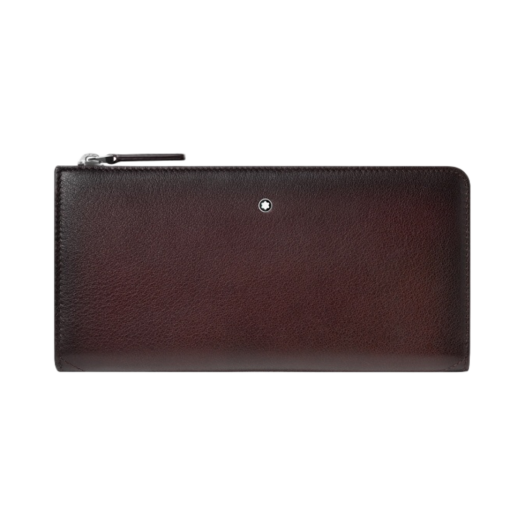 Montblanc Meisterstuck Sfumato 12cc Zip Around Wallet Burgundy