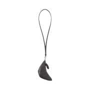 Lemaire Croissant Coin Purse Necklace Dark Chocolate