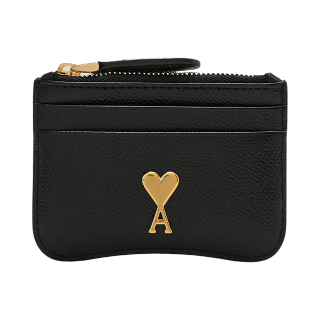 USL105-AL0036-0015 AMI Zipped Card Holder Black Vibrated Brass
