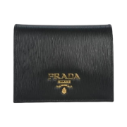 Prada Vitello Move Leather Card Holder Black