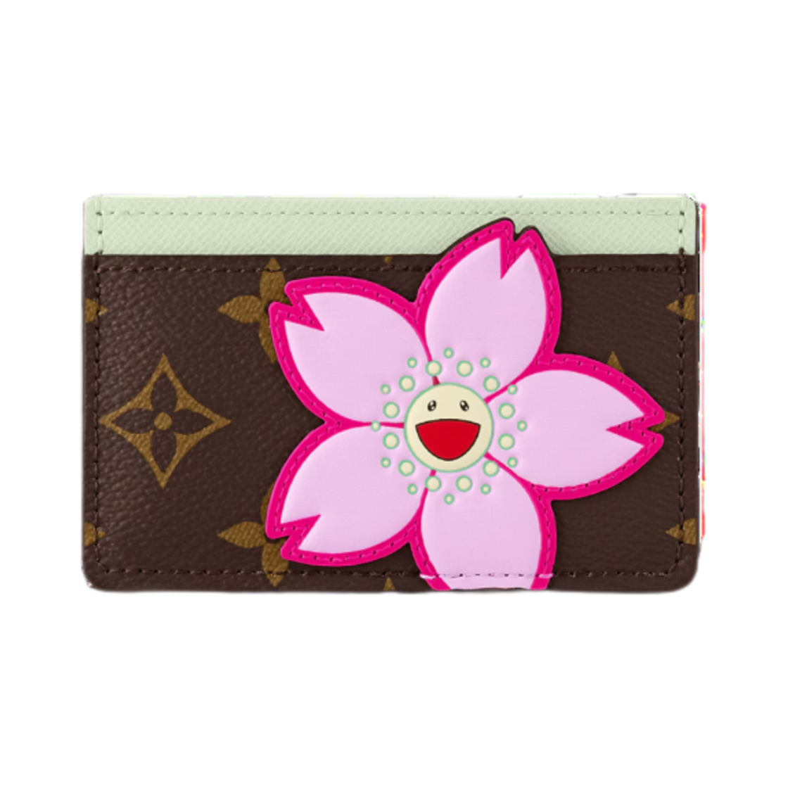 루이비통 x 무라카미 타카시 카드 홀더 사쿠라 브라운