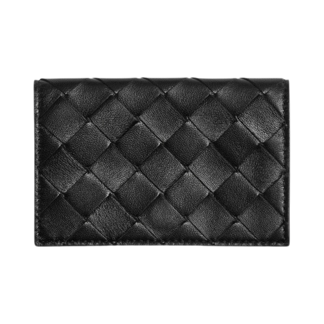 보테가 베네타 코인 카드 케이스 블랙(Bottega Veneta Card Case with Coin Purse Black) - 1
