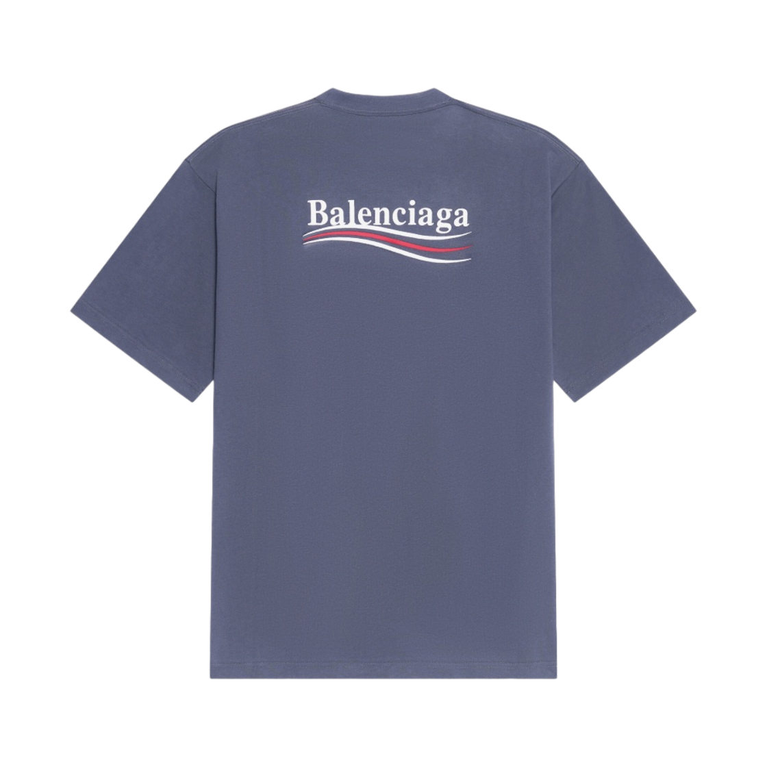 발렌시아가 폴리티컬 캠페인 라지 핏 티셔츠 블루