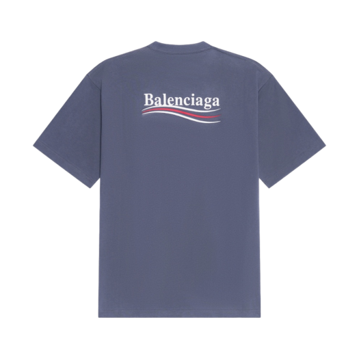 Balenciaga Political Campaign Large Fit T-Shirt Blue