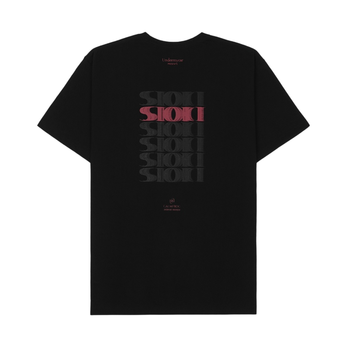 언더마이카 시오키 리핏 티셔츠 블랙 옥스 블러드 - 22SS(Undermycar Sioki Repeat T-Shirt Black Ox Blood - 22SS) - 1