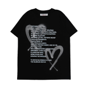 The Museum Visitor Heart Sprayed T-Shirts Black