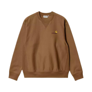 Carhartt WIP American Script Sweatshirt Hamilton Brown