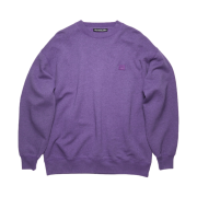 Acne Studios Forba Face Crewneck Sweatshirt Electric Purple