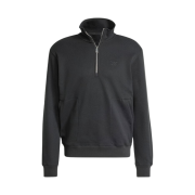 Adidas Trefoil Essential Waffle Half-Zip Sweatshirt Black - KR Sizing