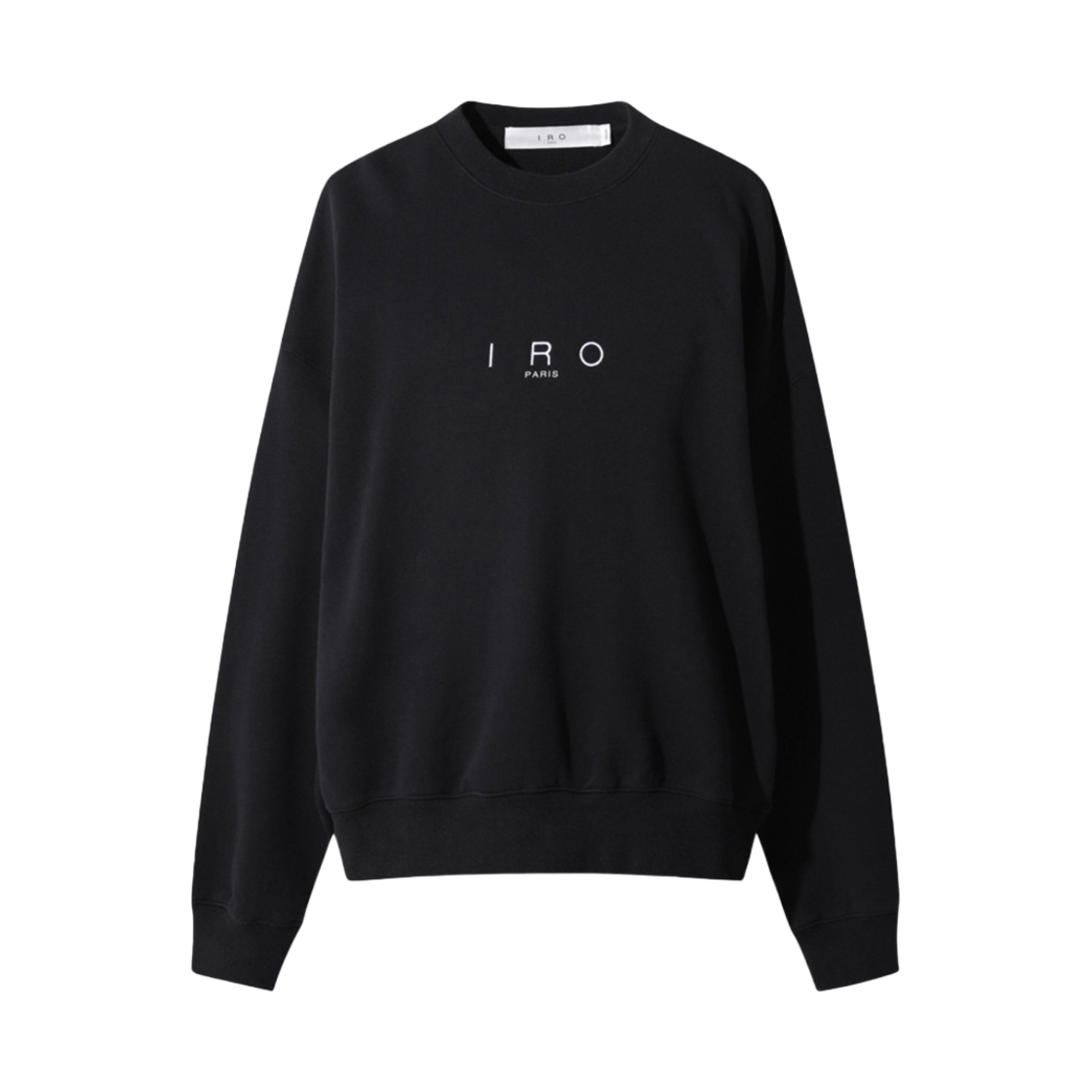 IQTSS25701BKX Iro Essential Front Embroidered Logo Long Sleeve T-Shirt Black