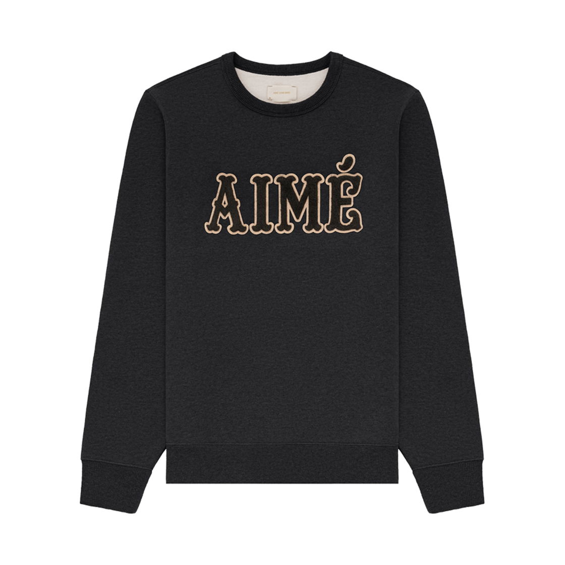 에메 레온 도르 에메 아플리케 크루넥 스웨트셔츠 차콜 멜란지(Aime Leon Dore Aime Applique Crewneck Sweatshirt Charcoal Melange)
