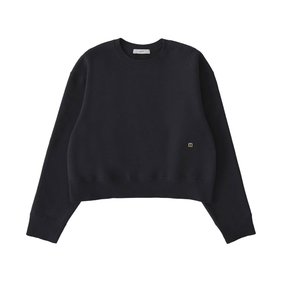 MT 2DF CMT BK F CSM Mott Crop Stitch Sweatshirt Black