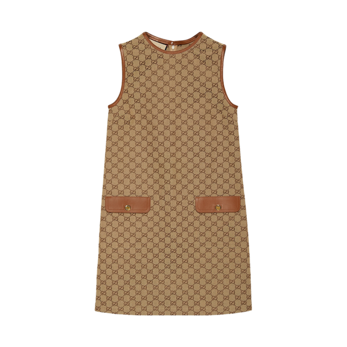 (W) 구찌 GG 캔버스 드레스 브라운 베이지((W) Gucci GG Canvas Dress Brown Beige) - 1