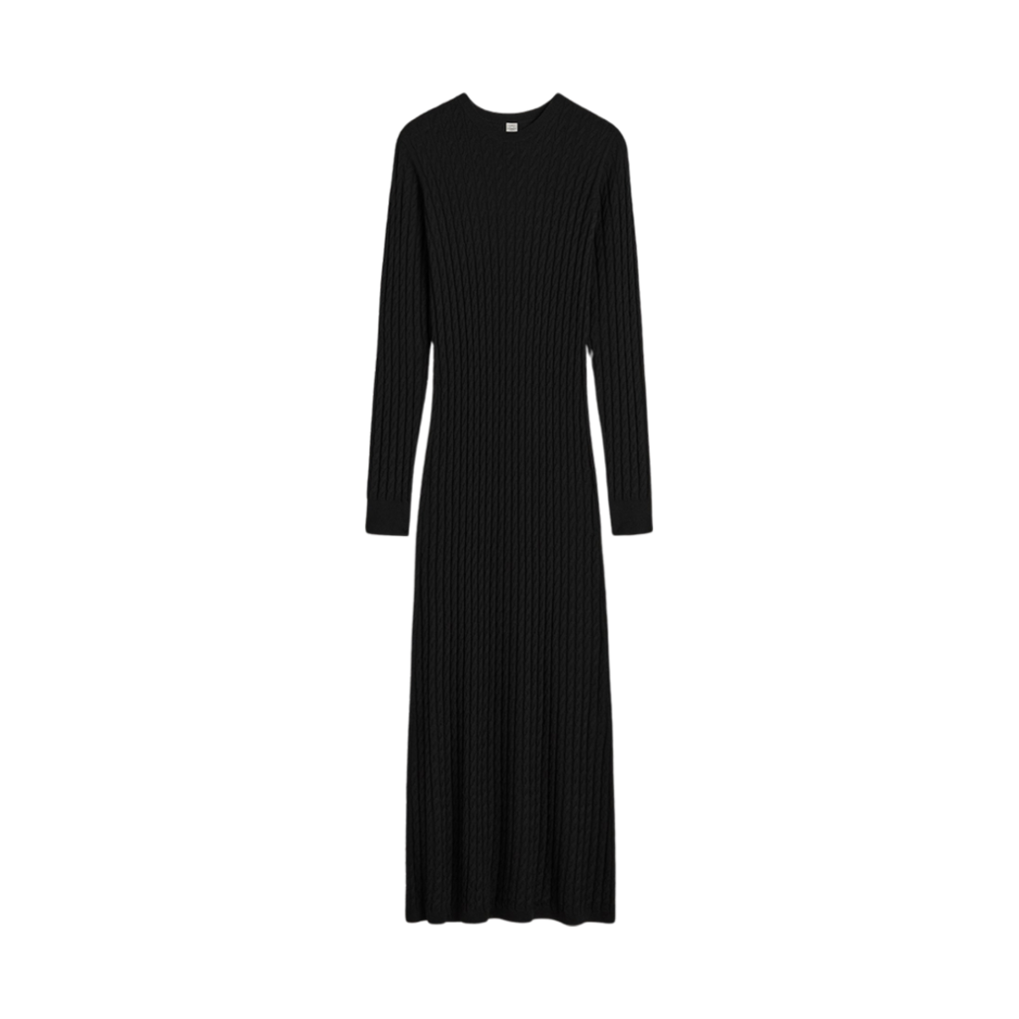 251-WRD0142-YA0036-001 (W) Toteme Cable Knit Dress Black