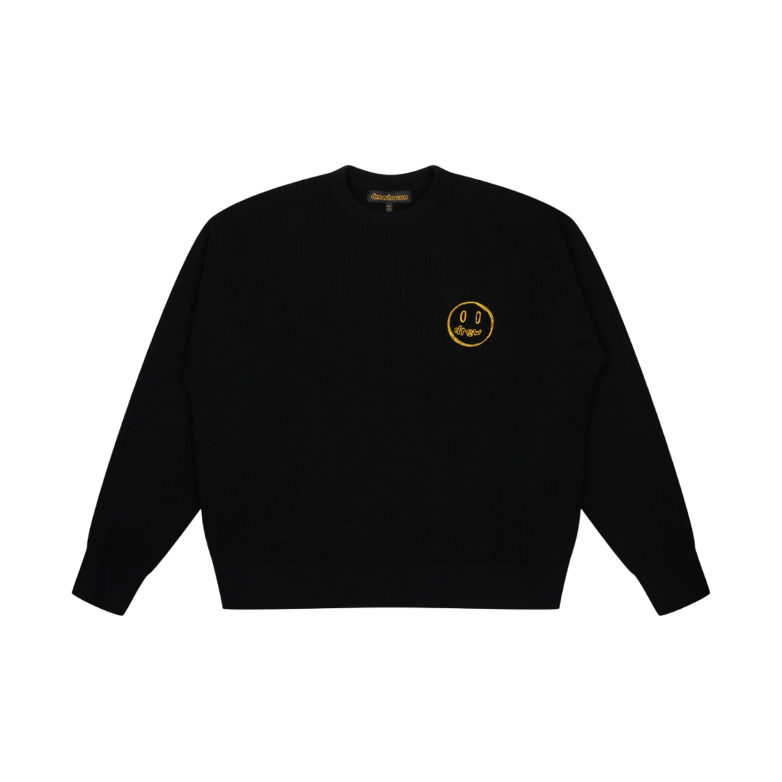 Drew House Sketch Mascot Waffle Sweater Black Drew House Sketch Mascot Waffle Sweater Black