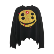 Saint Mxxxxxx x Cactus Plant Flea Market Smile Knit Black - 24AW