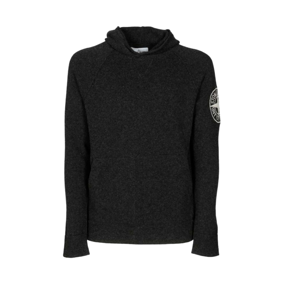스톤 아일랜드 513B7 질롱 울 자수 후드 니트 다크 그레이 - 21FW(Stone Island 513B7 Geelong Wool Embroidery Hooded Knit Dark Grey - 21FW) - 1