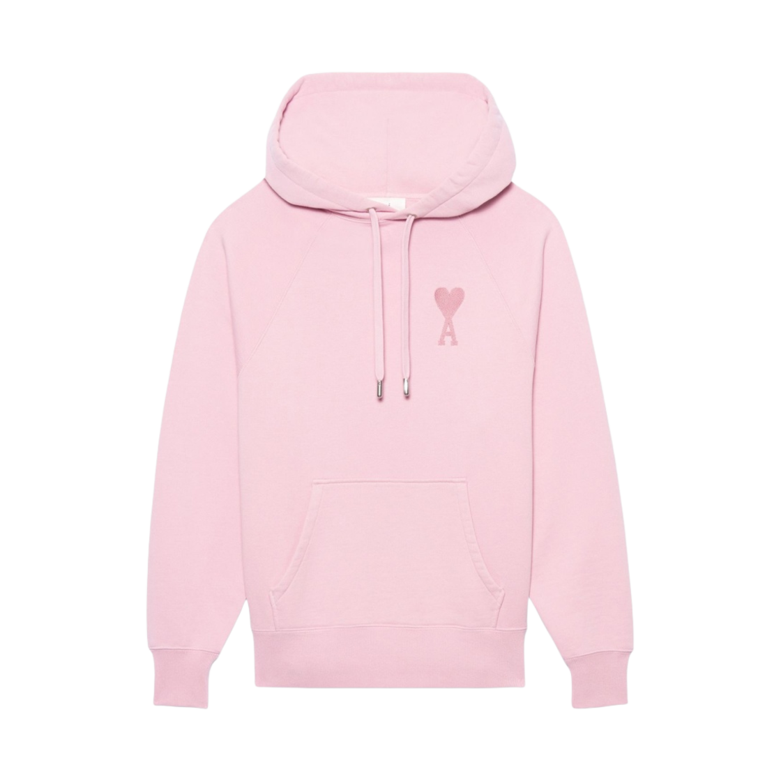 아미 톤온톤 하트 로고 후드 페일 핑크