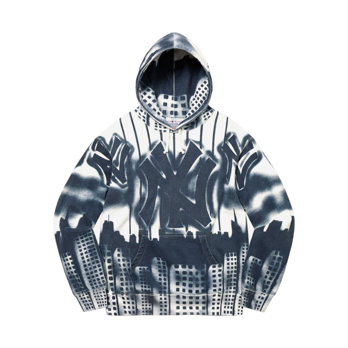 슈프림 x 뉴욕 양키스 에어브러쉬 후드 스웨트셔츠 화이트 - 21FW(Supreme x New York Yankees Airbrush Hooded Sweatshirt White - 21FW)
