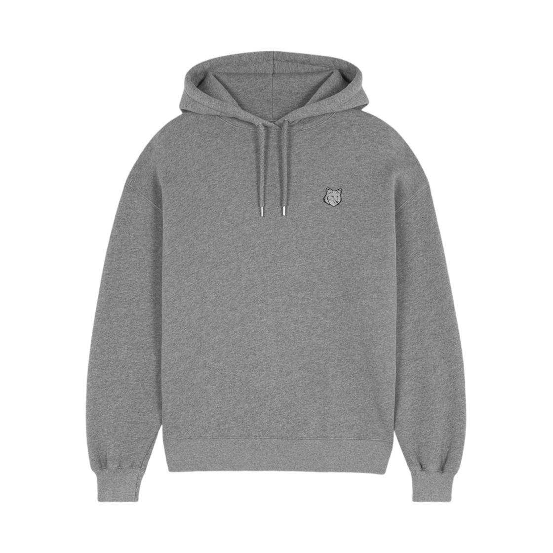 (W) 메종 키츠네 볼드 폭스 헤드 패치 컴포트 후드 미디움 그레이 멜란지