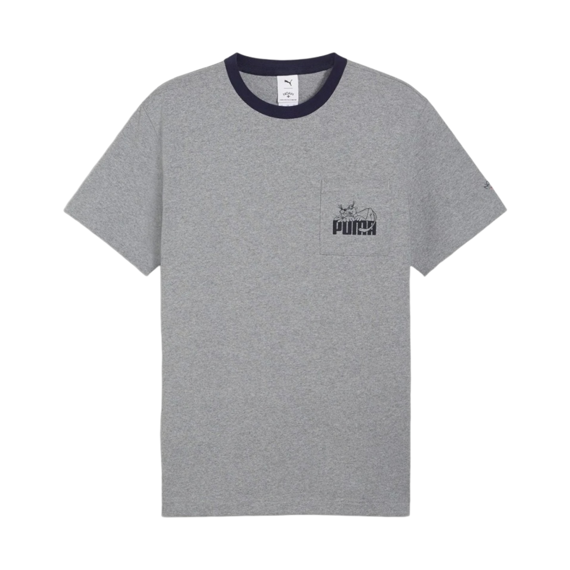 푸마 x 노아 포켓 티셔츠 미디움 그레이 헤더(Puma x Noah Pocket T-Shirt Medium Gray Heather)