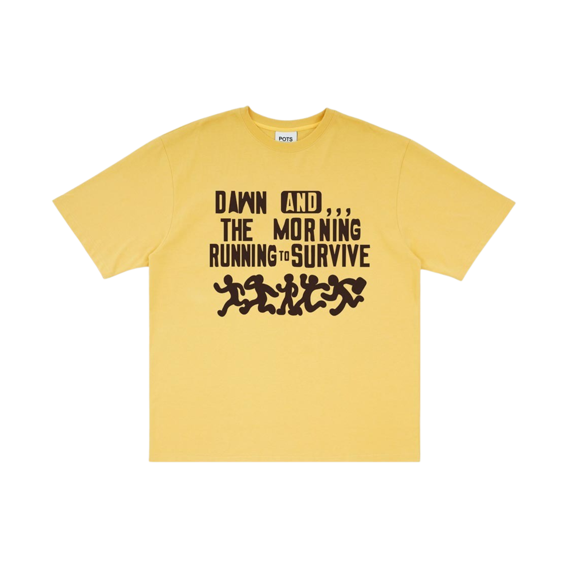 PS24SSTS02YL POTS Running T-Shirt Yellow