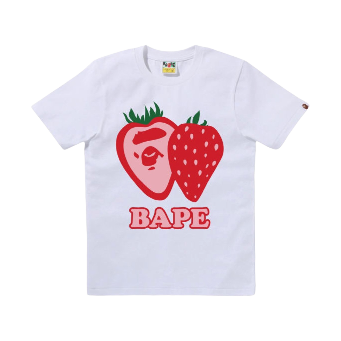 (W) 베이프 스트로베리 티셔츠 화이트