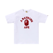BAPE Camo College T-Shirts White Red