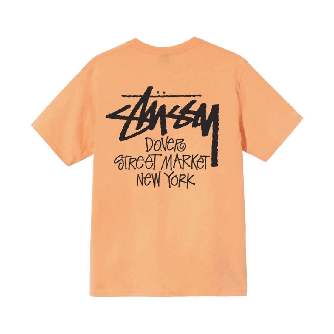 스투시 스탁 도버 스트리트 마켓 뉴욕 티셔츠 피치 2021(Stussy Stock DSM New York T-Shirt Peach 2021) - 1