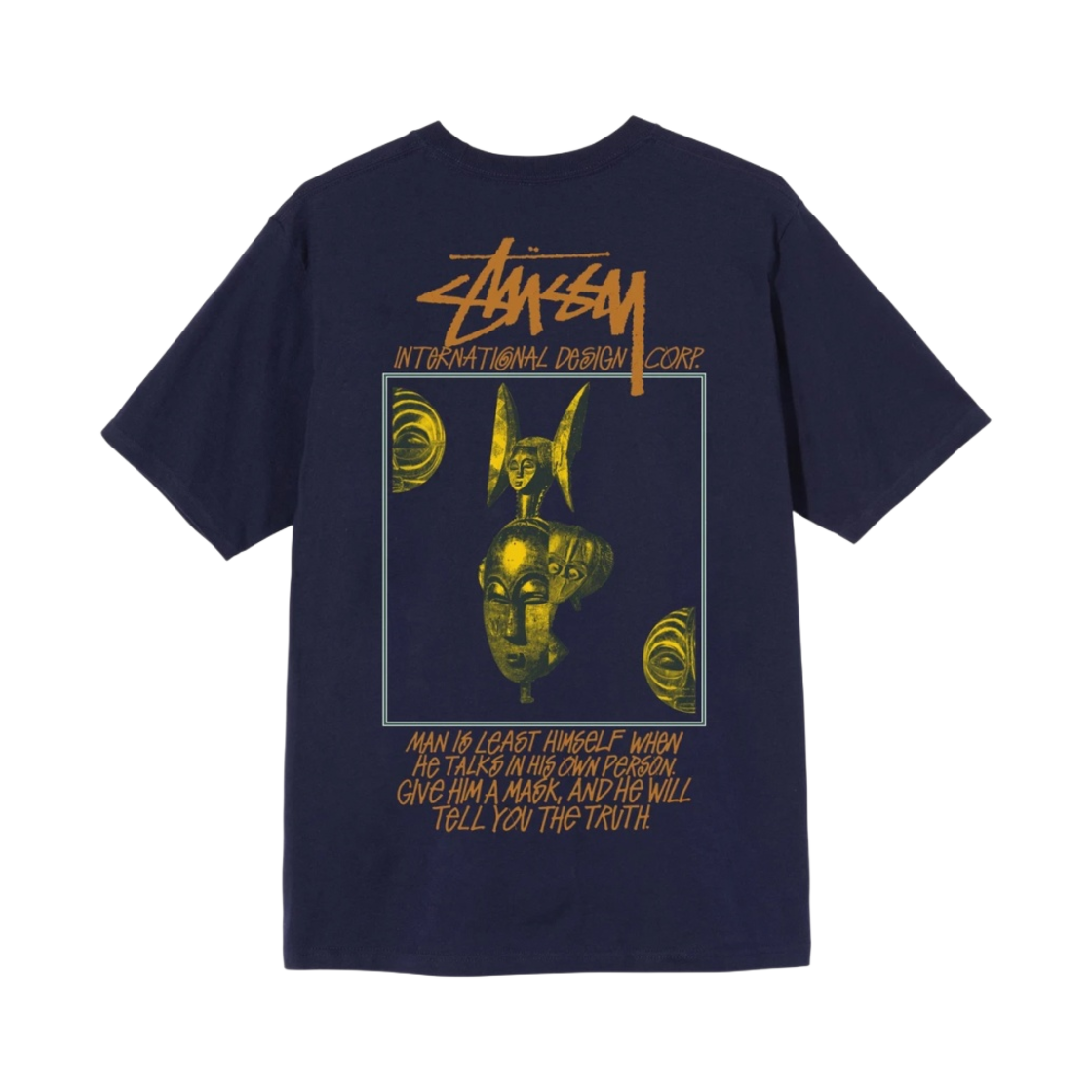 스투시 마스크드 티셔츠 네이비