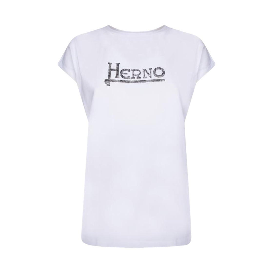 (W) 에르노 인터락 저지 티셔츠 화이트((W) Herno Interlock Jersey T-Shirt White)