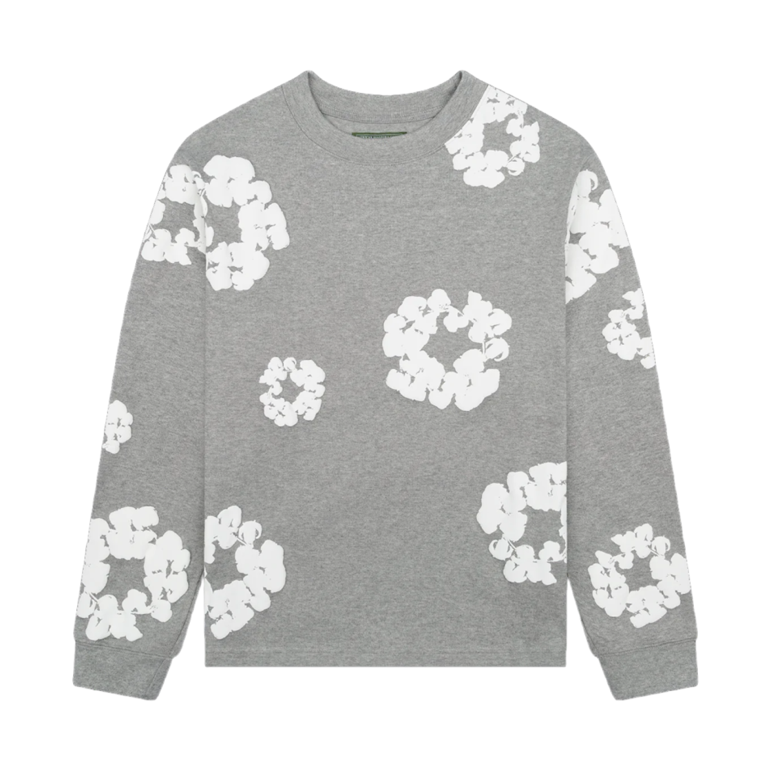 데님 티어스 롱슬리브 코튼 리쓰 티셔츠 그레이(Denim Tears Long Sleeve Cotton Wreath T-Shirt Grey)