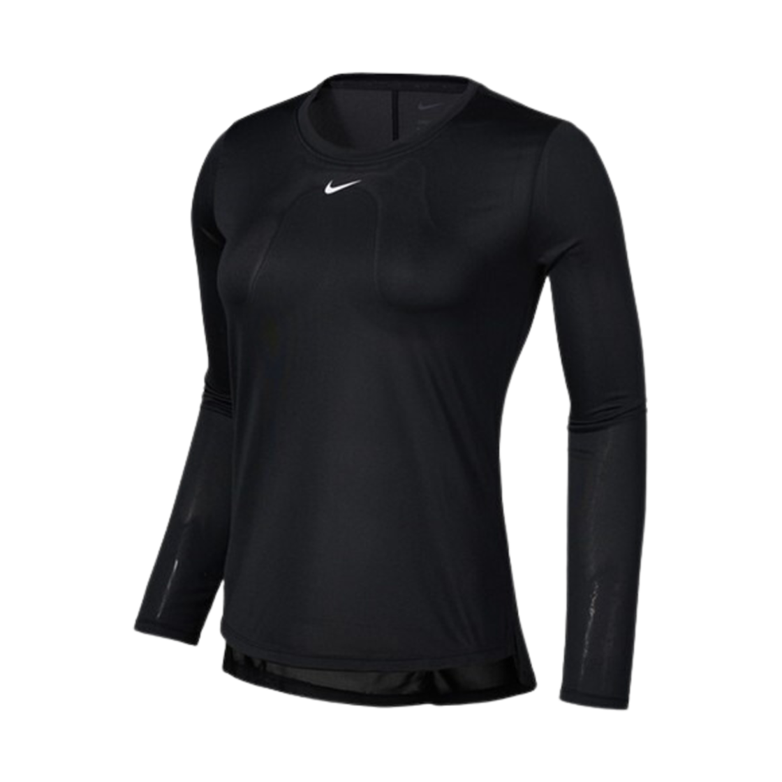 DD0642-010 (W) Nike Dri-Fit One Standard Fit Long-Sleeve Top Black - Asia