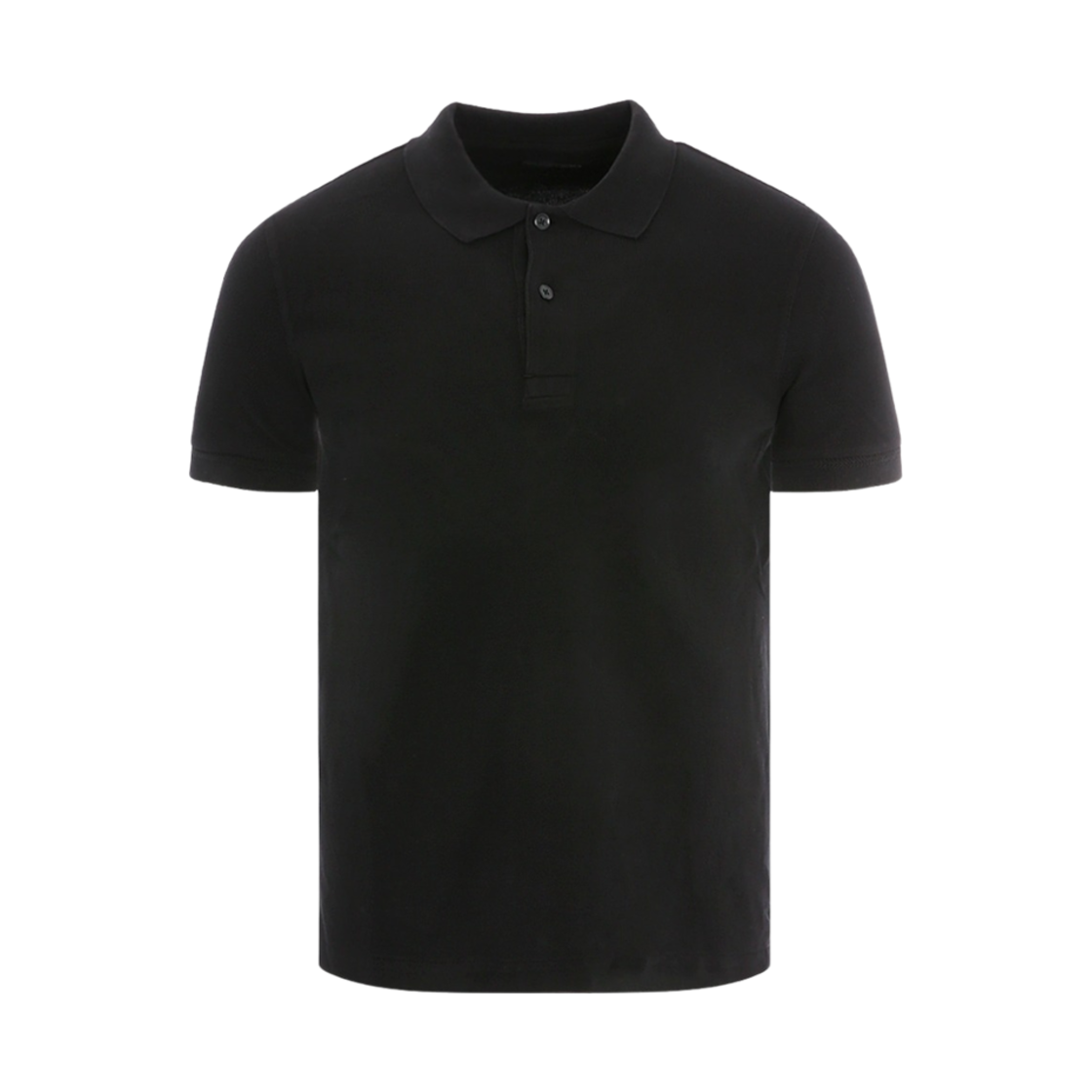 BY266-TFJ982-K09 Tom Ford Garment Dyed Cotton Polo T-Shirt Black