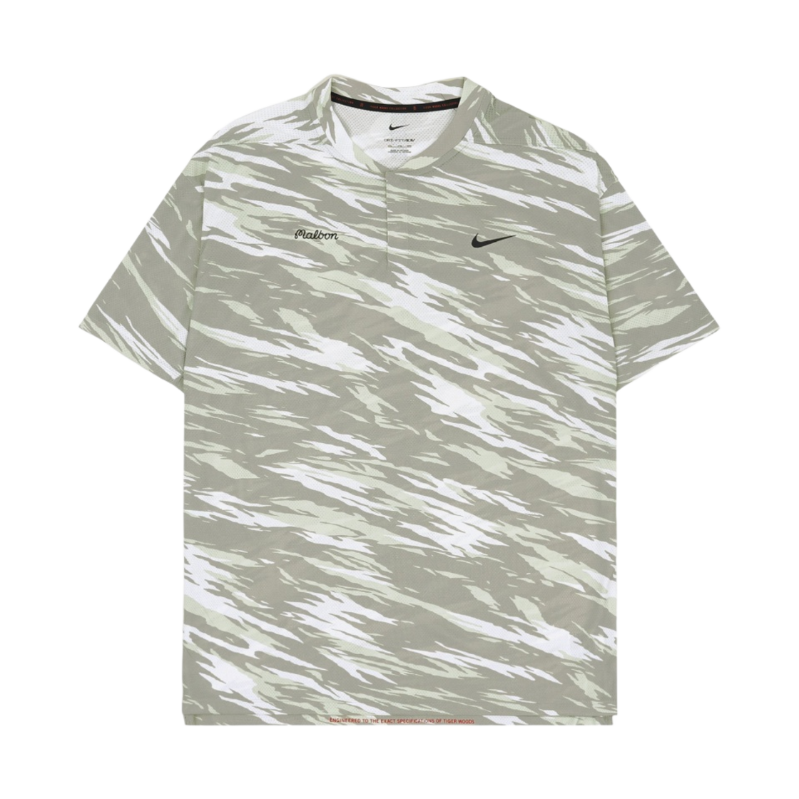 말본 골프 x 나이키 드라이핏 ADV 타이거 우즈 블레이드 폴로 화이트 블랙(Malbon Golf x Nike Dri-FIT ADV Tiger Woods Blade Polo White Black) - 1